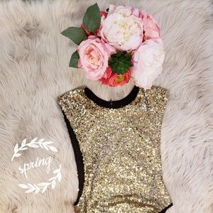 Hott GOLD SEQUIN BODYSUIT